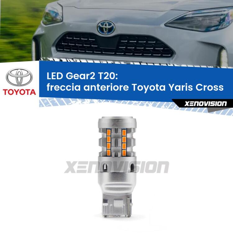 0 Freccia Anteriore LED Toyota Yaris Cross 2020 in poi: T20 Gear2 FINE SERIE: NO GARANZIA FINE SERIE: NO GARANZIA <strong>Freccia Anteriore LED no-spie per Toyota Yaris Cross</strong> 2020 in poi. Lampada <strong>T20</strong> modello Gear2 no Hyperflash.