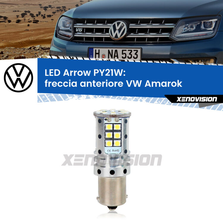 0 Freccia Anteriore LED VW Amarok  2010 - 2016: PY21W Arrow <strong>Freccia Anteriore LED no-spie per VW Amarok</strong>  2010 - 2016. Lampada <strong>PY21W</strong> modello top di gamma Arrow.
