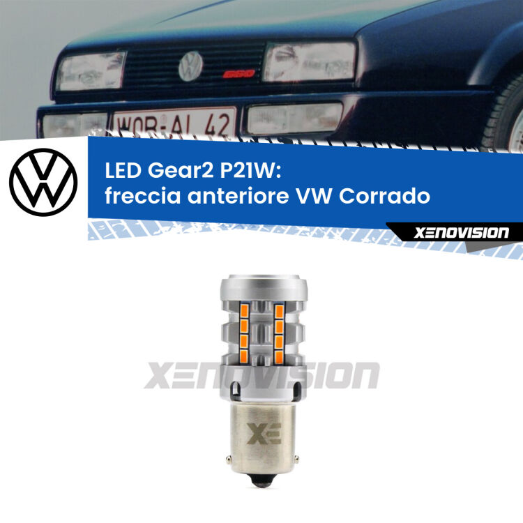 0 Freccia Anteriore LED VW Corrado 1988 - 1995: P21W Gear2 FINE SERIE: NO GARANZIA FINE SERIE: NO GARANZIA <strong>Freccia Anteriore LED no-spie per VW Corrado</strong> 1988 - 1995. Lampada <strong>P21W</strong> modello Gear2 no Hyperflash.