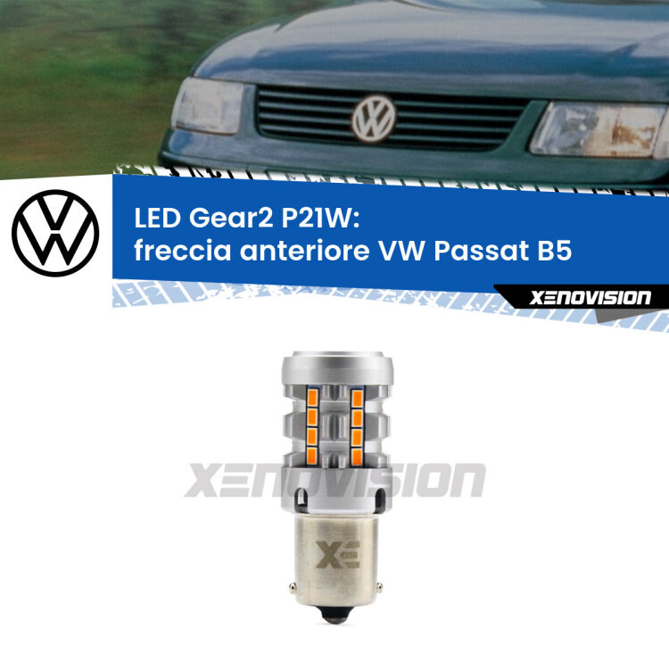 Freccia Anteriore LED VW Passat B5 faro giallo: P21W Gear2 FINE SERIE: NO GARANZIA FINE SERIE: NO GARANZIA <strong>Freccia Anteriore LED no-spie per VW Passat</strong> B5 faro giallo. Lampada <strong>P21W</strong> modello Gear2 no Hyperflash.