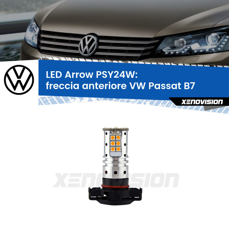 0 Freccia Anteriore LED VW Passat B7 in poi: PSY24W Arrow <strong>LED per freccia anteriore VW Passat</strong> B7 in poi. Lampada <strong>PSY24W</strong> Canbus modello Arrow Xenovision.