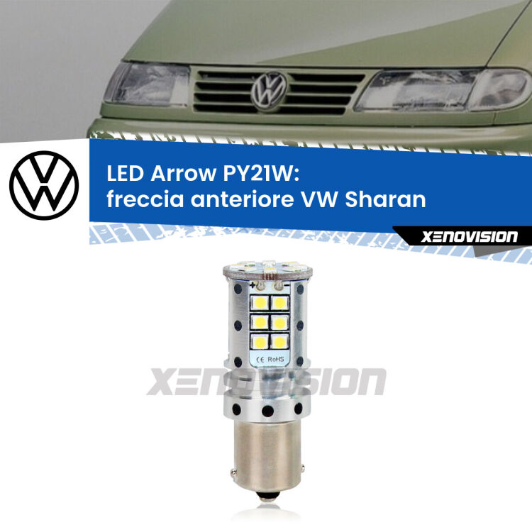 0 Freccia Anteriore LED VW Sharan  1995 - 2010: PY21W Arrow <strong>Freccia Anteriore LED no-spie per VW Sharan</strong>  1995 - 2010. Lampada <strong>PY21W</strong> modello top di gamma Arrow.