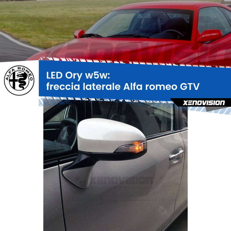 <strong>LED freccia laterale w5w per Alfa romeo GTV</strong>  faro bianco. Una lampadina <strong>w5w</strong> canbus luce arancio modello Ory Xenovision.