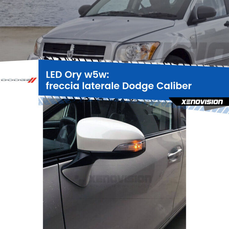 <strong>LED freccia laterale w5w per Dodge Caliber</strong>  2006 - 2011. Una lampadina <strong>w5w</strong> canbus luce arancio modello Ory Xenovision.