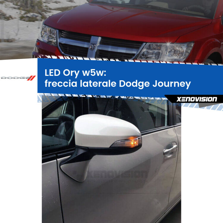<strong>LED freccia laterale w5w per Dodge Journey</strong>  2008 - 2015. Una lampadina <strong>w5w</strong> canbus luce arancio modello Ory Xenovision.