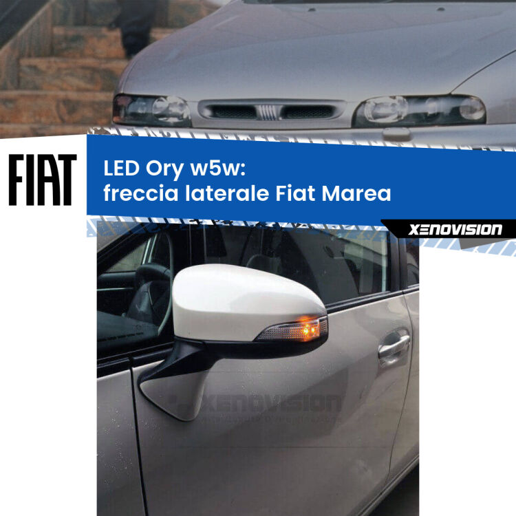 0 Freccia laterale LED per Fiat Marea 1996 - 2002: Ory w5w <strong>LED freccia laterale w5w per Fiat Marea</strong> 1996 - 2002. Una lampadina <strong>w5w</strong> canbus luce arancio modello Ory Xenovision.