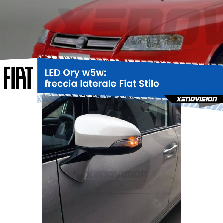 0 Freccia laterale LED per Fiat Stilo 2001 - 2006: Ory w5w <strong>LED freccia laterale w5w per Fiat Stilo</strong> 2001 - 2006. Una lampadina <strong>w5w</strong> canbus luce arancio modello Ory Xenovision.