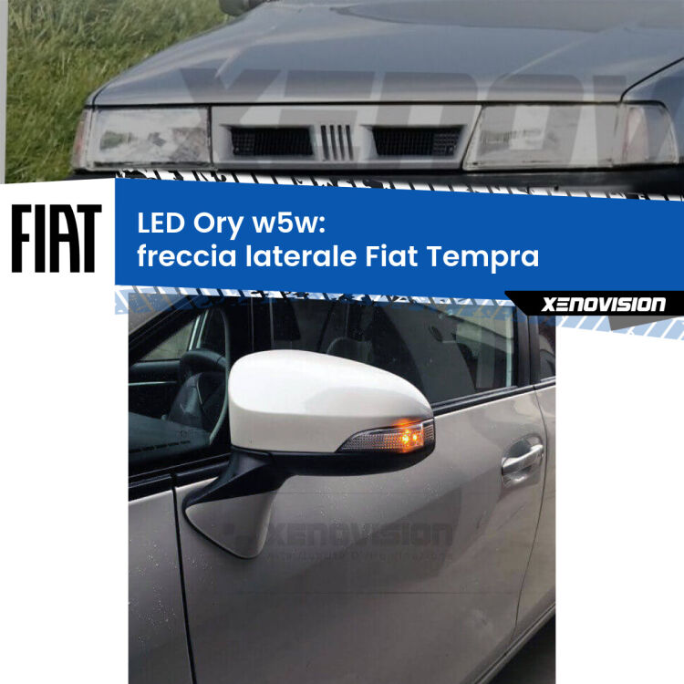 0 Freccia laterale LED per Fiat Tempra 1990 - 1996: Ory w5w <strong>LED freccia laterale w5w per Fiat Tempra</strong> 1990 - 1996. Una lampadina <strong>w5w</strong> canbus luce arancio modello Ory Xenovision.