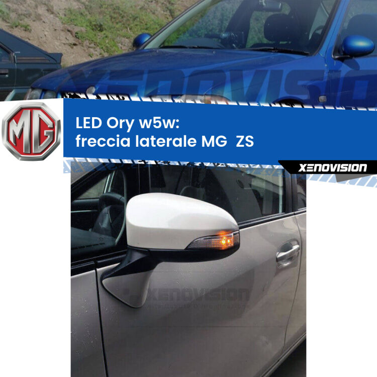 <strong>LED freccia laterale w5w per MG  ZS</strong>  2001 - 2005. Una lampadina <strong>w5w</strong> canbus luce arancio modello Ory Xenovision.