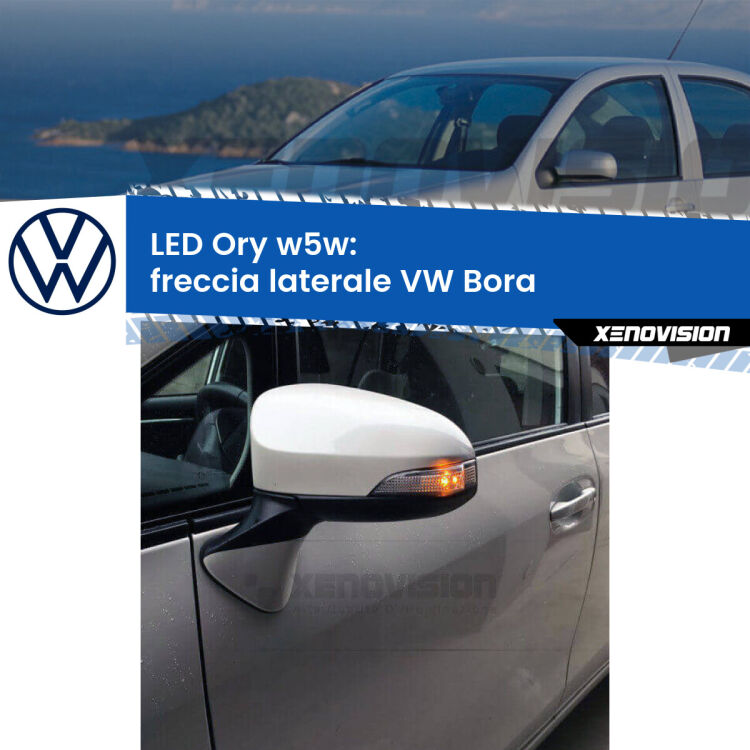 <strong>LED freccia laterale w5w per VW Bora</strong>  faro bianco. Una lampadina <strong>w5w</strong> canbus luce arancio modello Ory Xenovision.