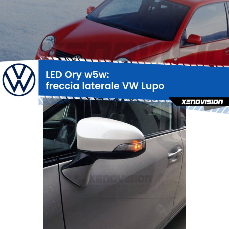 <strong>LED freccia laterale w5w per VW Lupo</strong>  faro bianco. Una lampadina <strong>w5w</strong> canbus luce arancio modello Ory Xenovision.