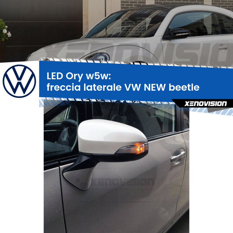 <strong>LED freccia laterale w5w per VW NEW beetle</strong>  1998 - 2005. Una lampadina <strong>w5w</strong> canbus luce arancio modello Ory Xenovision.