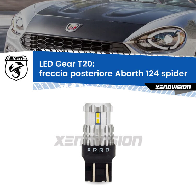 <strong>Freccia posteriore LED per Abarth 124 spider</strong>  2016 - 2019. Lampada <strong>T20</strong> modello Gear1, non canbus.