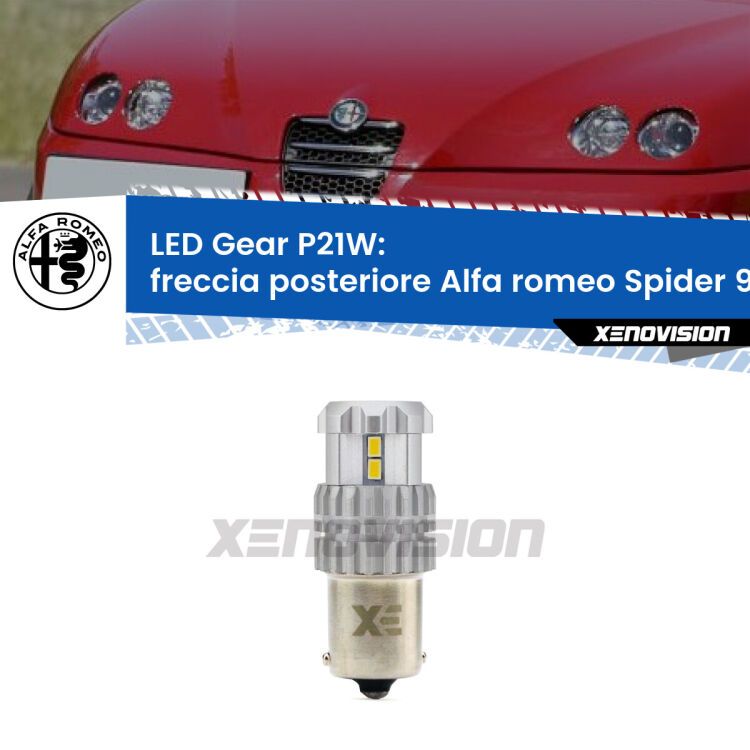 <strong>LED P21W per </strong><strong>Freccia posteriore Alfa romeo Spider (916) 1995 - 2005</strong><strong>. </strong>Richiede resistenze per eliminare lampeggio rapido, 3x più luce, compatta. Top Quality.

<strong>Freccia posteriore LED per Alfa romeo Spider</strong> 916 1995 - 2005. Lampada <strong>P21W</strong>. Usa delle resistenze per eliminare lampeggio rapido.