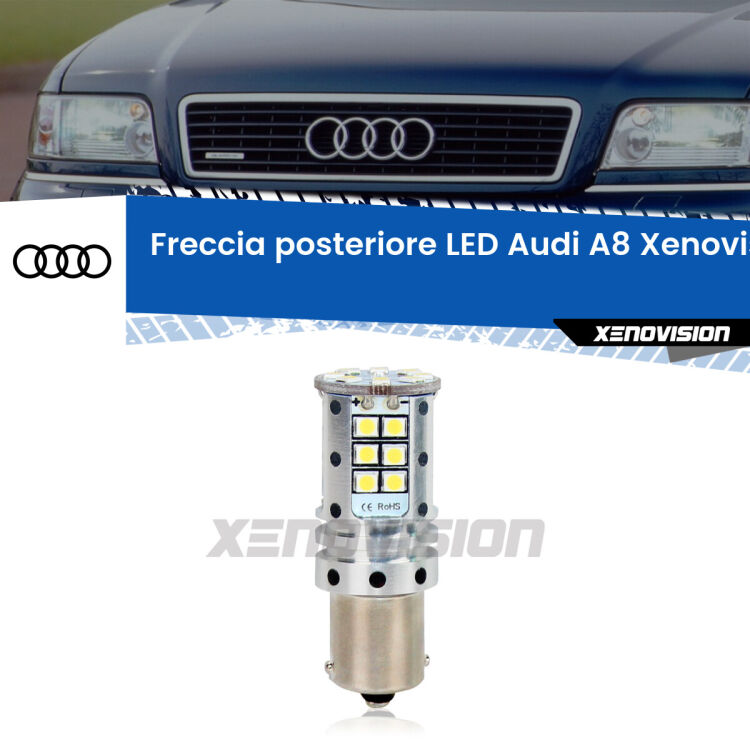 0 Freccia posteriore LED Audi A8: Xenovision Arrow P21W <strong>LED </strong><strong>P21W</strong><strong> p</strong><strong><strong>e</strong>r freccia posteriore Audi A8</strong>. 8x volte più luce, No Hyperflash, dimensioni compatte. Qualità Massima.