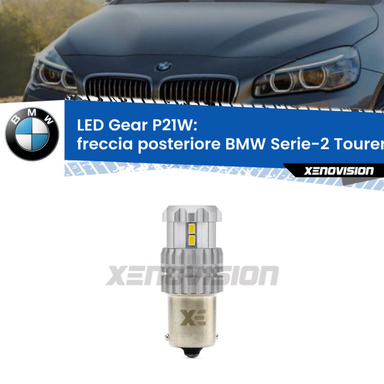 <strong>LED P21W per </strong><strong>Freccia posteriore BMW Serie-2 Tourer (F45, F46) 2014 - 2018</strong><strong>. </strong>Richiede resistenze per eliminare lampeggio rapido, 3x più luce, compatta. Top Quality.

<strong>Freccia posteriore LED per BMW Serie-2 Tourer</strong> F45, F46 2014 - 2018. Lampada <strong>P21W</strong>. Usa delle resistenze per eliminare lampeggio rapido.