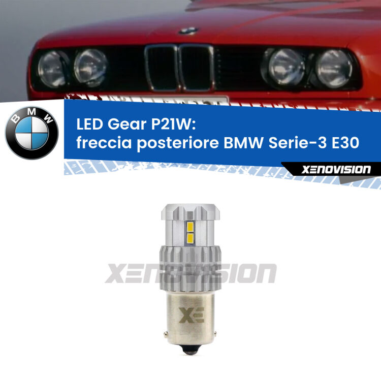 <strong>LED P21W per </strong><strong>Freccia posteriore BMW Serie-3 (E30) 1982 - 1992</strong><strong>. </strong>Richiede resistenze per eliminare lampeggio rapido, 3x più luce, compatta. Top Quality.

<strong>Freccia posteriore LED per BMW Serie-3</strong> E30 1982 - 1992. Lampada <strong>P21W</strong>. Usa delle resistenze per eliminare lampeggio rapido.