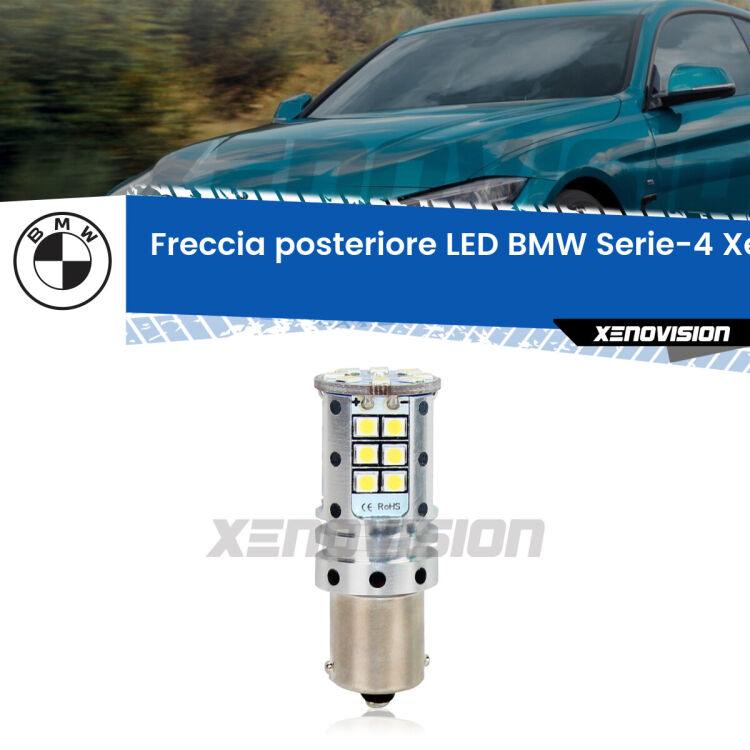 0 Freccia posteriore LED BMW Serie-4: Xenovision Arrow P21W <strong>LED </strong><strong>P21W</strong><strong> p</strong><strong><strong>e</strong>r freccia posteriore BMW Serie-4</strong>. 8x volte più luce, No Hyperflash, dimensioni compatte. Qualità Massima.