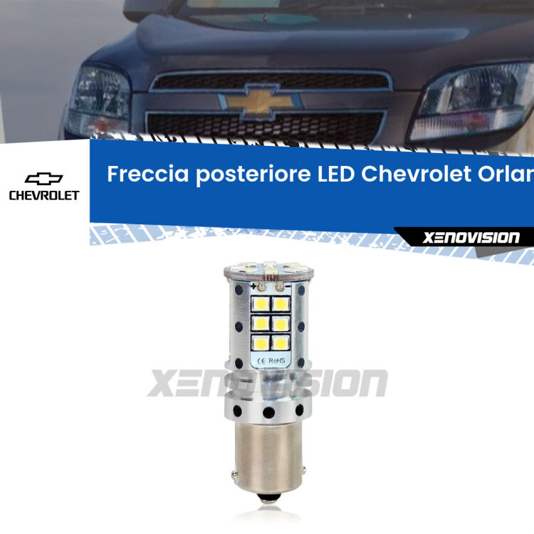 0 Freccia posteriore LED Chevrolet Orlando: Xenovision Arrow P21W <strong>LED </strong><strong>P21W</strong><strong> p</strong><strong><strong>e</strong>r freccia posteriore Chevrolet Orlando</strong>. 8x volte più luce, No Hyperflash, dimensioni compatte. Qualità Massima.