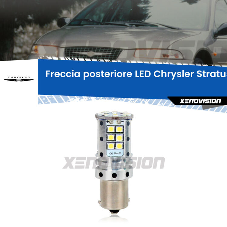 0 Freccia posteriore LED Chrysler Stratus: Xenovision Arrow P21W <strong>LED </strong><strong>P21W</strong><strong> p</strong><strong><strong>e</strong>r freccia posteriore Chrysler Stratus</strong>. 8x volte più luce, No Hyperflash, dimensioni compatte. Qualità Massima.