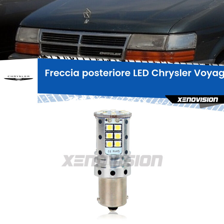 0 Freccia posteriore LED Chrysler Voyager II: Xenovision Arrow P21W <strong>LED </strong><strong>P21W</strong><strong> p</strong><strong><strong>e</strong>r freccia posteriore Chrysler Voyager II</strong>. 8x volte più luce, No Hyperflash, dimensioni compatte. Qualità Massima.