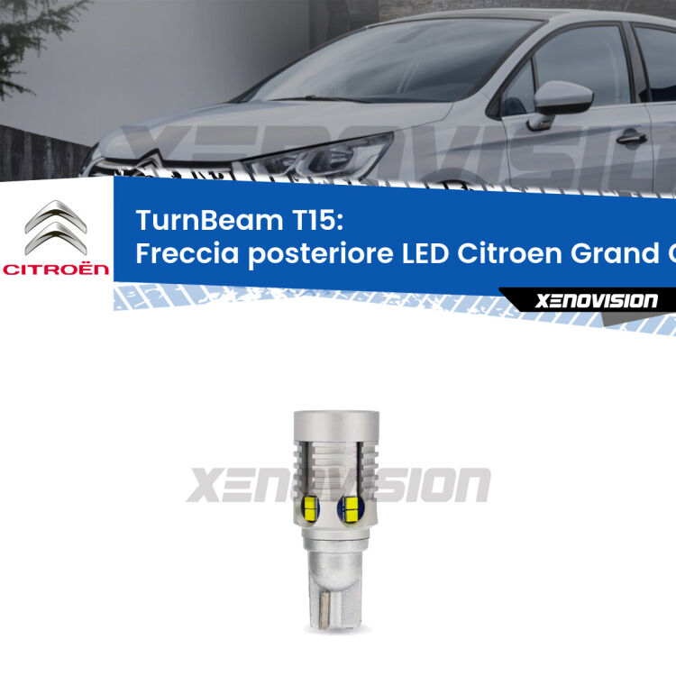 <strong>LED freccia posteriore Citroen Grand C4 spacetourer </strong>. Una lampada LED T15 per Frecce, ottima resa in ogni direzione, Qualità Massima.