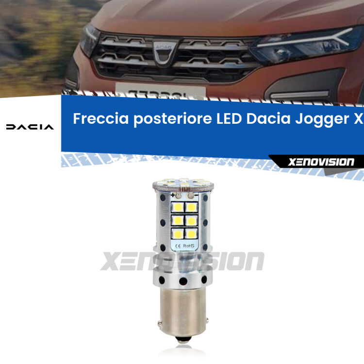 0 Freccia posteriore LED Dacia Jogger: Xenovision Arrow P21W <strong>LED </strong><strong>P21W</strong><strong> p</strong><strong><strong>e</strong>r freccia posteriore Dacia Jogger</strong>. 8x volte più luce, No Hyperflash, dimensioni compatte. Qualità Massima.