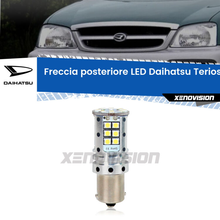 0 Freccia posteriore LED Daihatsu Terios: Xenovision Arrow P21W <strong>LED </strong><strong>P21W</strong><strong> p</strong><strong><strong>e</strong>r freccia posteriore Daihatsu Terios</strong>. 8x volte più luce, No Hyperflash, dimensioni compatte. Qualità Massima.