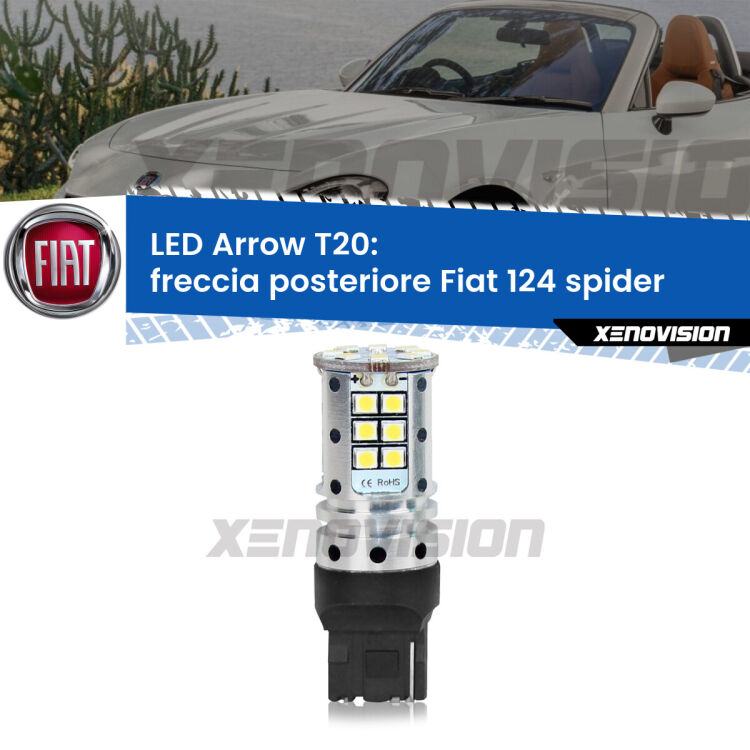<strong>Freccia posteriore LED no-spie per Fiat 124 spider</strong>  2016 in poi. Lampada <strong>T20</strong> no Hyperflash modello Arrow.
