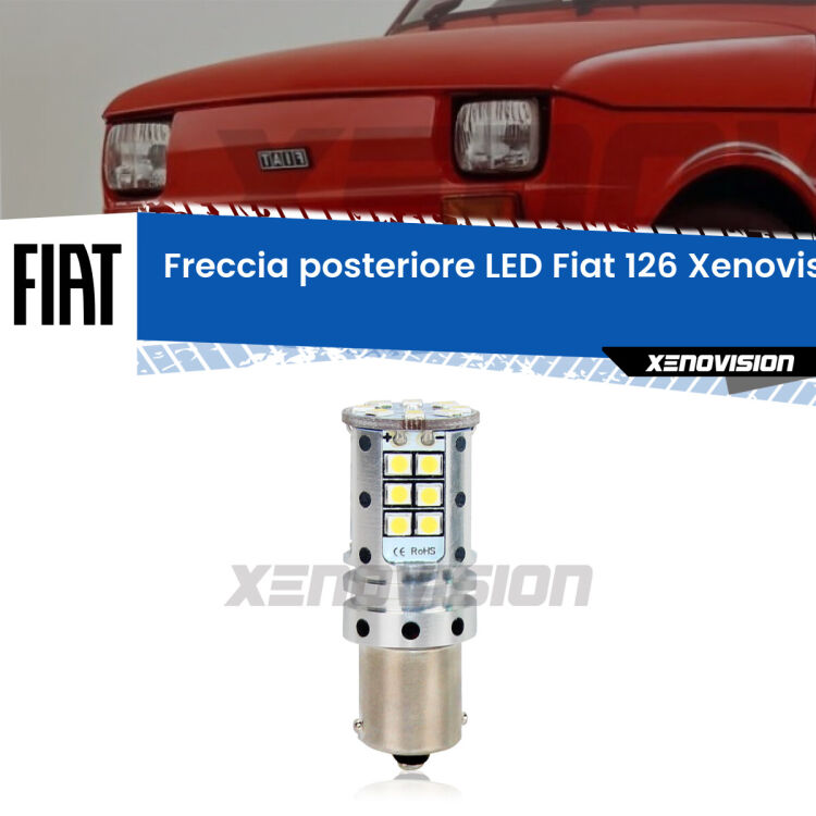 0 Freccia posteriore LED Fiat 126: Xenovision Arrow P21W <strong>LED </strong><strong>P21W</strong><strong> p</strong><strong><strong>e</strong>r freccia posteriore Fiat 126</strong>. 8x volte più luce, No Hyperflash, dimensioni compatte. Qualità Massima.