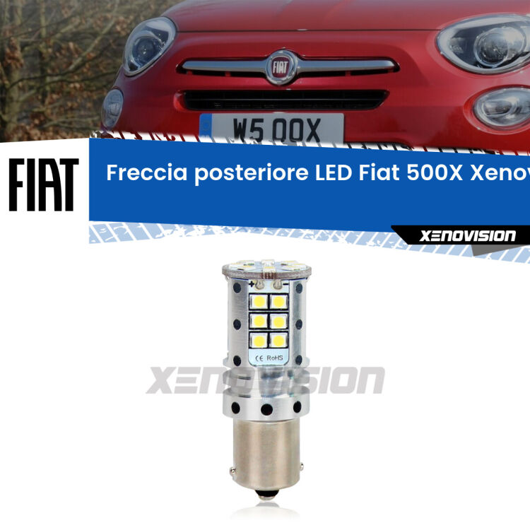 0 Freccia posteriore LED Fiat 500X: Xenovision Arrow P21W <strong>LED </strong><strong>P21W</strong><strong> p</strong><strong><strong>e</strong>r freccia posteriore Fiat 500X</strong>. 8x volte più luce, No Hyperflash, dimensioni compatte. Qualità Massima.