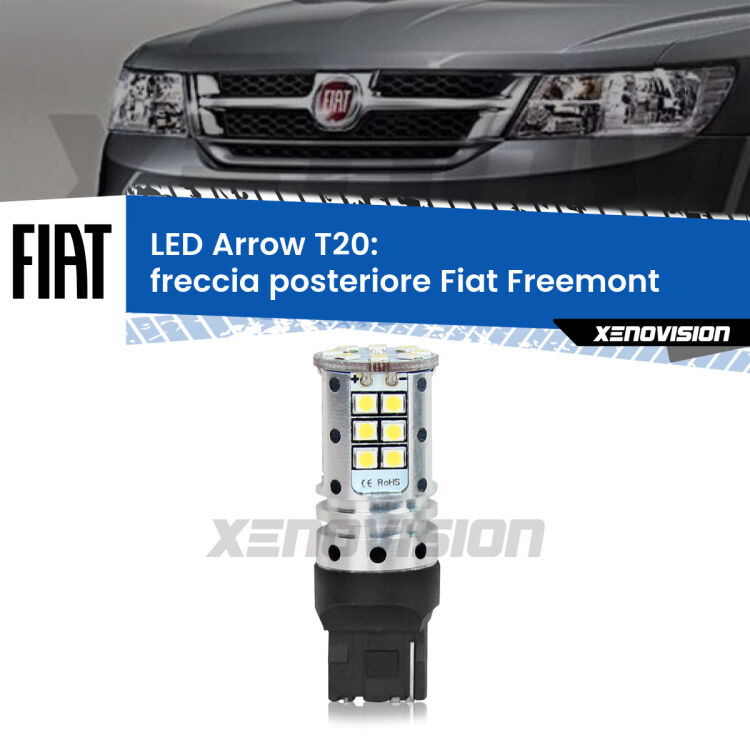 0 Freccia posteriore LED Fiat Freemont 2011 - 2016: T20 Arrow <strong>Freccia posteriore LED no-spie per Fiat Freemont</strong> 2011 - 2016. Lampada <strong>T20</strong> no Hyperflash modello Arrow.