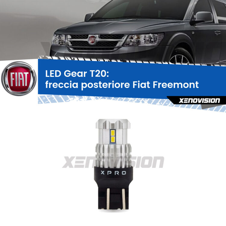 <strong>Freccia posteriore LED per Fiat Freemont</strong>  2011 - 2016. Lampada <strong>T20</strong> modello Gear1, non canbus.