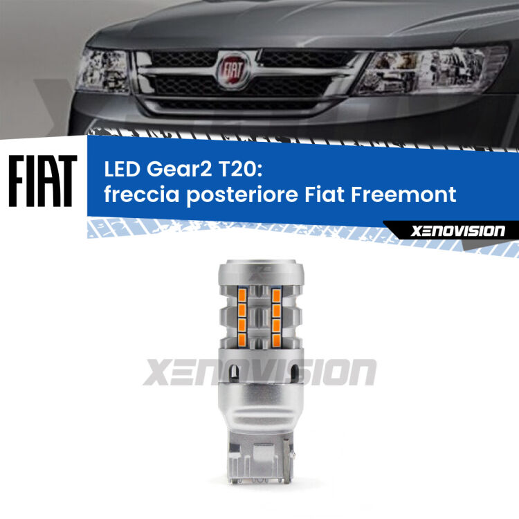 0 Freccia posteriore LED Fiat Freemont 2011 - 2016: T20 Gear2 FINE SERIE: NO GARANZIA FINE SERIE: NO GARANZIA <strong>Freccia posteriore LED no-spie per Fiat Freemont</strong> 2011 - 2016. Lampada <strong>T20</strong> modello Gear2 no Hyperflash.