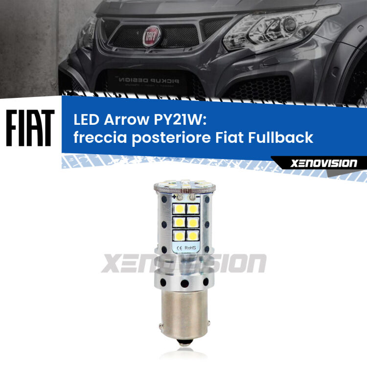 0 Freccia posteriore LED Fiat Fullback 2016 - 2019: PY21W Arrow <strong>Freccia posteriore LED no-spie per Fiat Fullback</strong> 2016 - 2019. Lampada <strong>PY21W</strong> modello top di gamma Arrow.