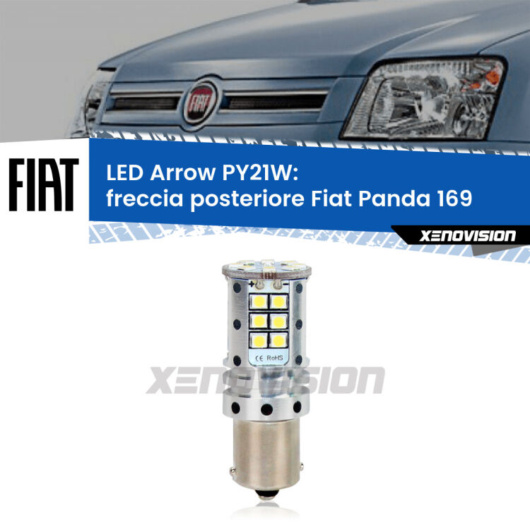 0 Freccia posteriore LED Fiat Panda 169 2003 - 2012: PY21W Arrow <strong>Freccia posteriore LED no-spie per Fiat Panda</strong> 169 2003 - 2012. Lampada <strong>PY21W</strong> modello top di gamma Arrow.