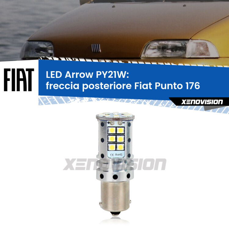 0 Freccia posteriore LED Fiat Punto 176 1993 - 1999: PY21W Arrow <strong>Freccia posteriore LED no-spie per Fiat Punto</strong> 176 1993 - 1999. Lampada <strong>PY21W</strong> modello top di gamma Arrow.