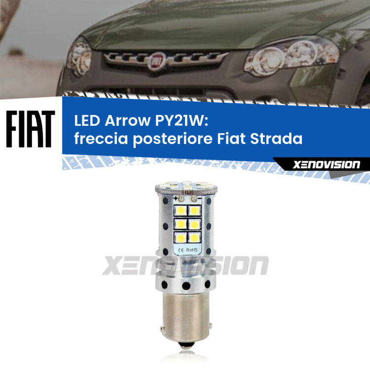 0 Freccia posteriore LED Fiat Strada faro bianco: PY21W Arrow <strong>Freccia posteriore LED no-spie per Fiat Strada</strong> faro bianco. Lampada <strong>PY21W</strong> modello top di gamma Arrow.