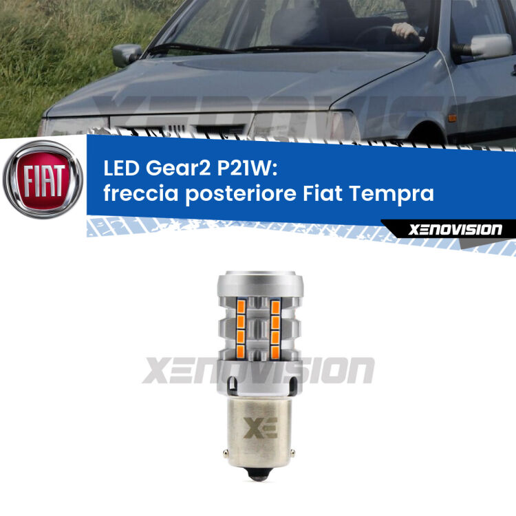 <strong>Freccia posteriore LED no-spie per Fiat Tempra</strong>  1990 - 1996. Lampada <strong>P21W</strong> modello Gear2 no Hyperflash.