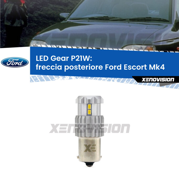 <strong>LED P21W per </strong><strong>Freccia posteriore Ford Escort (Mk4) 1990 - 2000</strong><strong>. </strong>Richiede resistenze per eliminare lampeggio rapido, 3x più luce, compatta. Top Quality.

<strong>Freccia posteriore LED per Ford Escort</strong> Mk4 1990 - 2000. Lampada <strong>P21W</strong>. Usa delle resistenze per eliminare lampeggio rapido.
