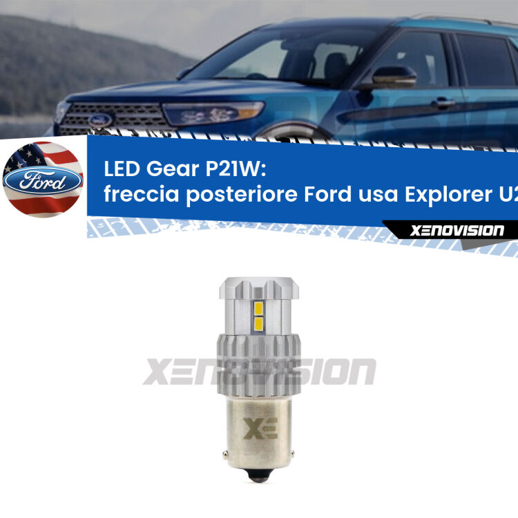 <strong>LED P21W per </strong><strong>Freccia posteriore Ford usa Explorer (U2) 1995 - 2001</strong><strong>. </strong>Richiede resistenze per eliminare lampeggio rapido, 3x più luce, compatta. Top Quality.

<strong>Freccia posteriore LED per Ford usa Explorer</strong> U2 1995 - 2001. Lampada <strong>P21W</strong>. Usa delle resistenze per eliminare lampeggio rapido.
