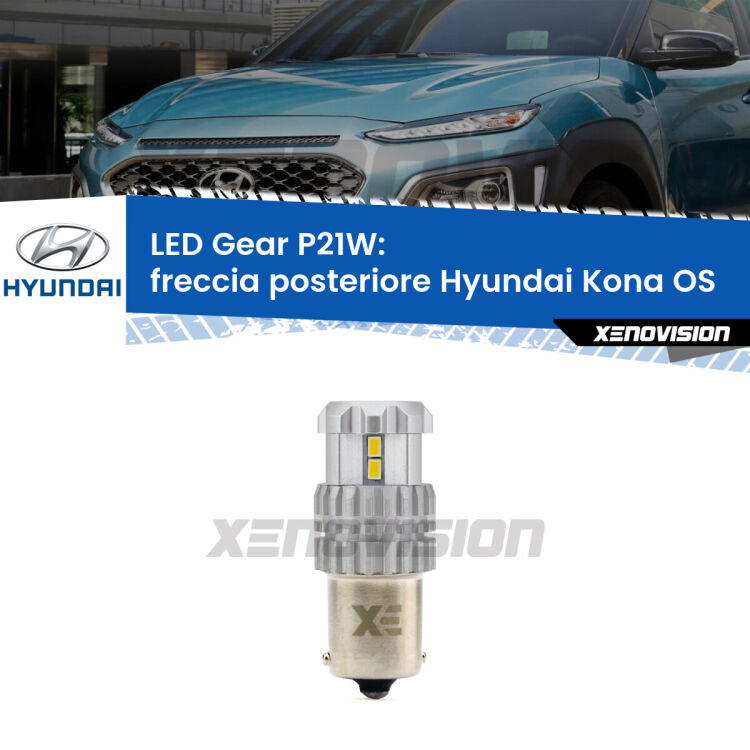 <strong>LED P21W per </strong><strong>Freccia posteriore Hyundai Kona (OS) 2017 in poi</strong><strong>. </strong>Richiede resistenze per eliminare lampeggio rapido, 3x più luce, compatta. Top Quality.

<strong>Freccia posteriore LED per Hyundai Kona</strong> OS 2017 in poi. Lampada <strong>P21W</strong>. Usa delle resistenze per eliminare lampeggio rapido.