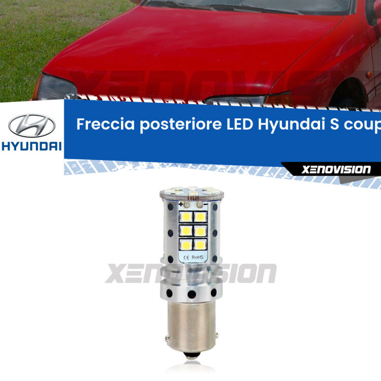 0 Freccia posteriore LED Hyundai S coupe: Xenovision Arrow P21W <strong>LED </strong><strong>P21W</strong><strong> p</strong><strong><strong>e</strong>r freccia posteriore Hyundai S coupe</strong>. 8x volte più luce, No Hyperflash, dimensioni compatte. Qualità Massima.