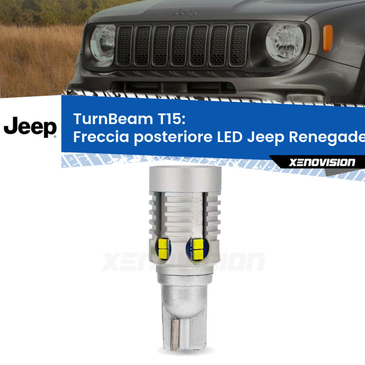 0 Freccia posteriore LED Jeep Renegade : XE TurnBeam T15 <strong>LED freccia posteriore Jeep Renegade </strong>. Una lampada LED T15 per Frecce, ottima resa in ogni direzione, Qualità Massima.