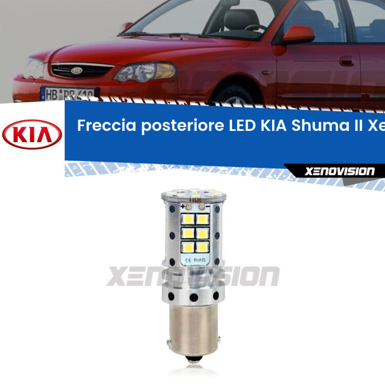 0 Freccia posteriore LED KIA Shuma II: Xenovision Arrow P21W <strong>LED </strong><strong>P21W</strong><strong> p</strong><strong><strong>e</strong>r freccia posteriore KIA Shuma II</strong>. 8x volte più luce, No Hyperflash, dimensioni compatte. Qualità Massima.
