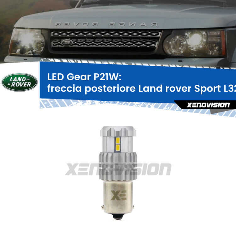 <strong>LED P21W per </strong><strong>Freccia posteriore Land rover Sport (L320) 2005 - 2009</strong><strong>. </strong>Richiede resistenze per eliminare lampeggio rapido, 3x più luce, compatta. Top Quality.

<strong>Freccia posteriore LED per Land rover Sport</strong> L320 2005 - 2009. Lampada <strong>P21W</strong>. Usa delle resistenze per eliminare lampeggio rapido.
