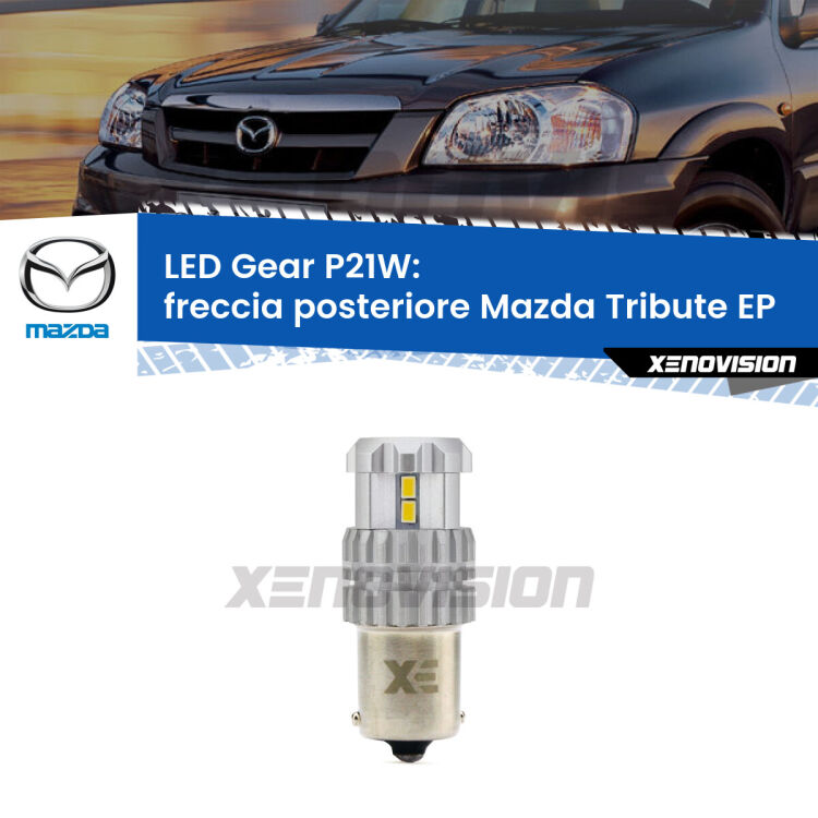 <strong>LED P21W per </strong><strong>Freccia posteriore Mazda Tribute (EP) 2000 - 2008</strong><strong>. </strong>Richiede resistenze per eliminare lampeggio rapido, 3x più luce, compatta. Top Quality.

<strong>Freccia posteriore LED per Mazda Tribute</strong> EP 2000 - 2008. Lampada <strong>P21W</strong>. Usa delle resistenze per eliminare lampeggio rapido.
