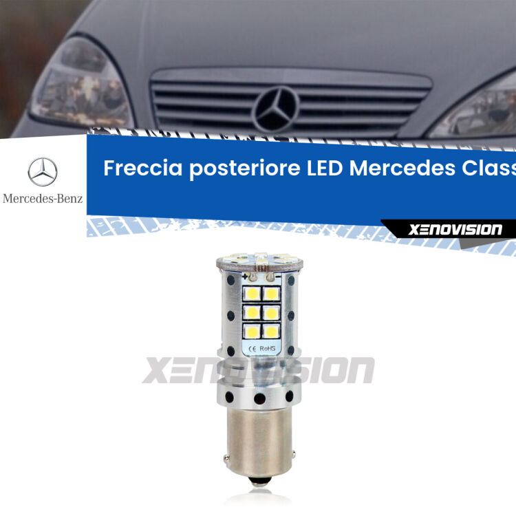 0 Freccia posteriore LED Mercedes Classe-A: Xenovision Arrow P21W <strong>LED </strong><strong>P21W</strong><strong> p</strong><strong><strong>e</strong>r freccia posteriore Mercedes Classe-A</strong>. 8x volte più luce, No Hyperflash, dimensioni compatte. Qualità Massima.