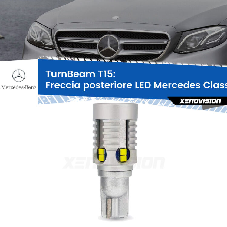 0 Freccia posteriore LED Mercedes Classe-E W213: XE TurnBeam T15 <strong>LED freccia posteriore Mercedes Classe-E </strong>W213. Una lampada LED T15 per Frecce, ottima resa in ogni direzione, Qualità Massima.