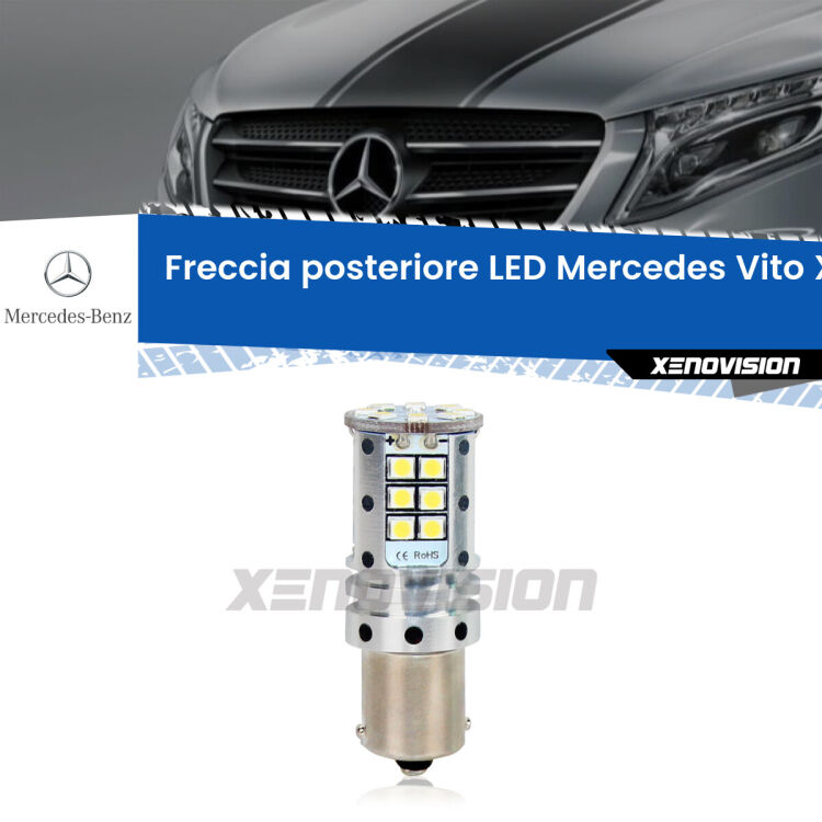 0 Freccia posteriore LED Mercedes Vito: Xenovision Arrow P21W <strong>LED </strong><strong>P21W</strong><strong> p</strong><strong><strong>e</strong>r freccia posteriore Mercedes Vito</strong>. 8x volte più luce, No Hyperflash, dimensioni compatte. Qualità Massima.